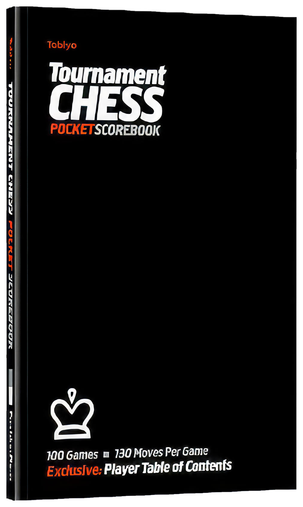 Black Pocket Tabiya chess scorebook for tournament players