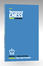 Blue Pocket Tabiya chess scorebook