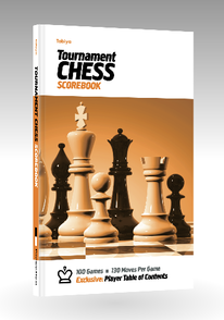 Orange graphic Standard Tabiya chess scorebook